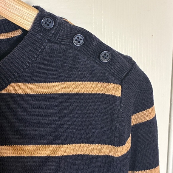 Banana Republic Navy & Tan Knit Top | Size Small - Picture 3 of 5